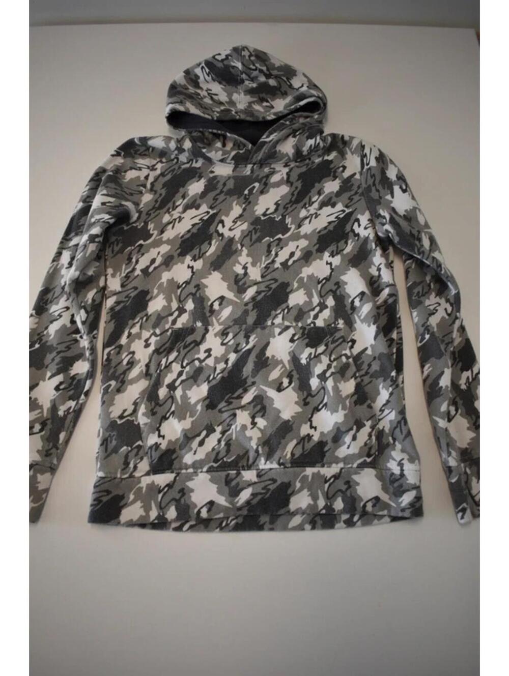 BCG Youth Hoodie Camo Gray Black Size Large 14-16 Pullover Fleece Hooded